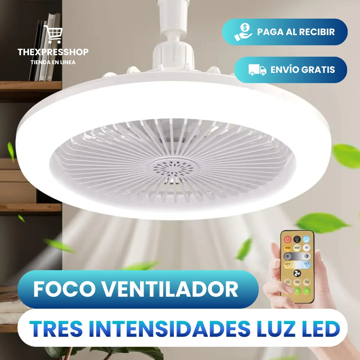 🌬️💡FOCO VENTILADOR LED CON AROMATIZADOR 3 EN 1✨