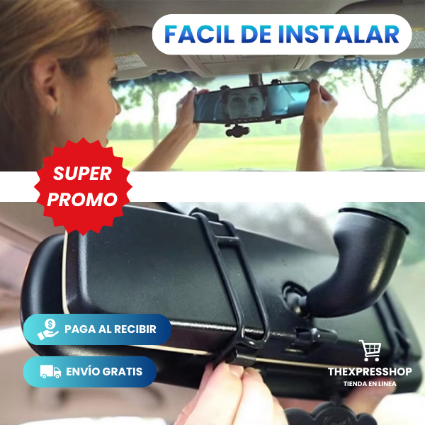 ESPEJO RETROVISOR - DOBLE CAMARA DASHPRO™