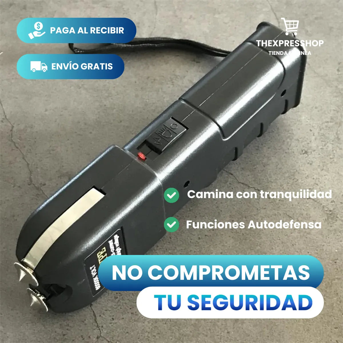 Linterna Táctica de Autodefensa - BeSecurePro™ 🌟💥