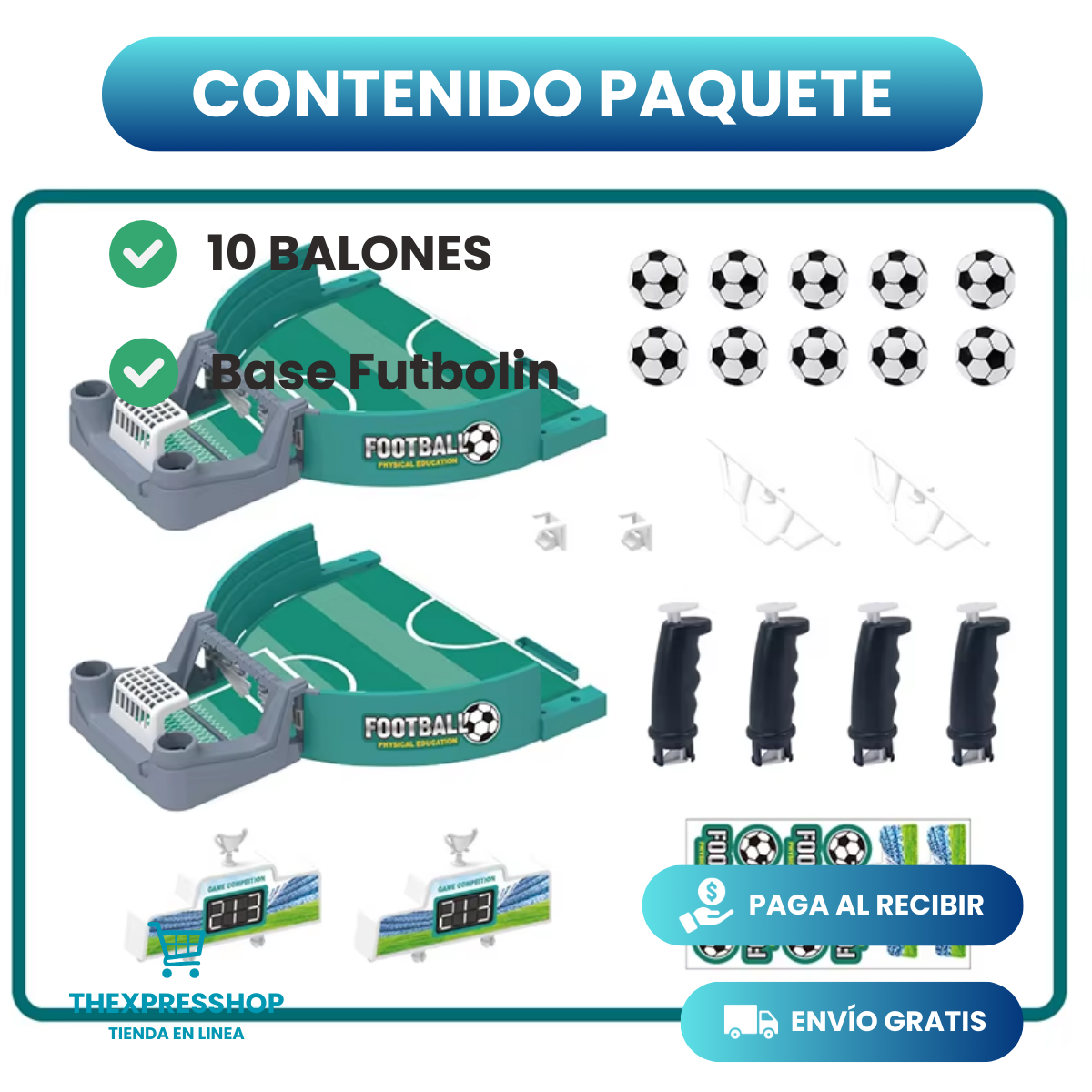 ⚽QUICKMATCH™ - FUTBOLIN COMPACTO PARA TODA LA FAMILIA⚽