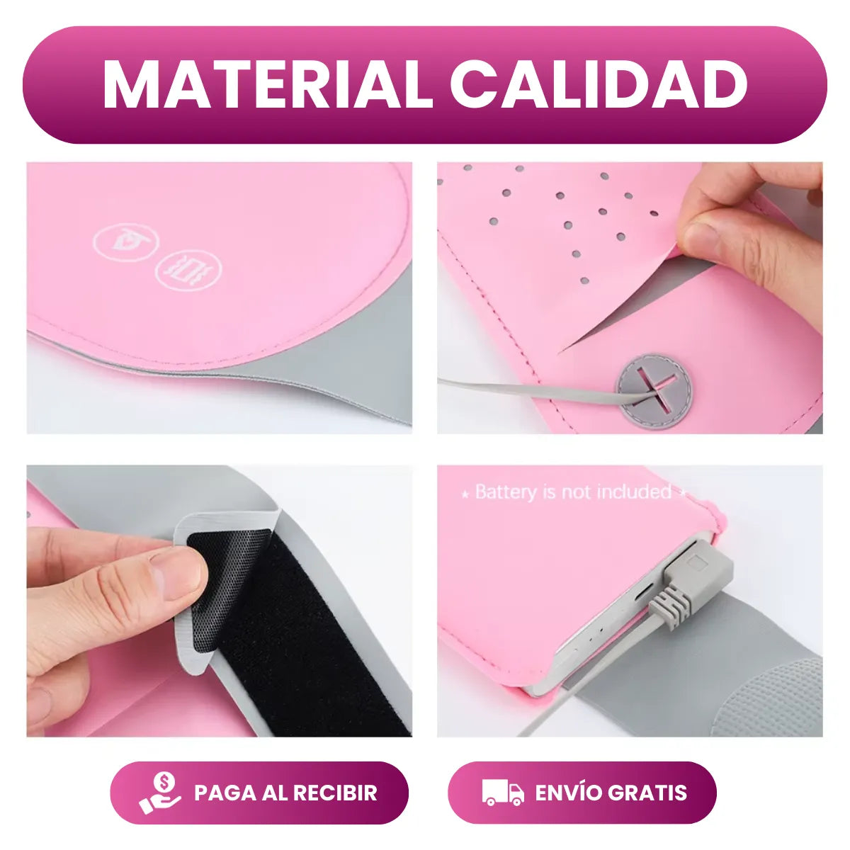 TERMOFEM™ - BANDA TERMICA PARA COLICOS MENSTRUALES - RECARGABLE USB